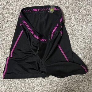 Women's Black and Pink Cycling Shorts